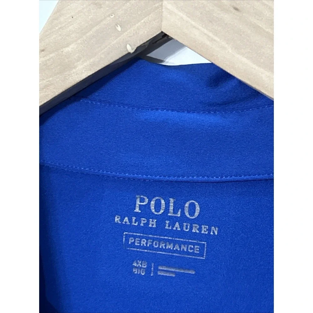 Mens Big & Tall Polo Ralph Lauren‎ Performance Shirt Sz 4XB Big Moisture Wicking